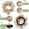 Fall Wreaths for Front Door 19 inch White Fall Wreath with Artificial Maple Leaves Pumpkin Autumn Leaf Thanksgiving Halloween Harvest Door Decorations for Wall Porch Home Decor (White)